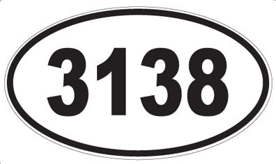 3138 - Oval Sticker