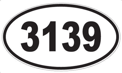 3139 - Oval Sticker