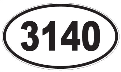3140 - Oval Sticker