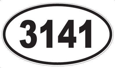 3141 - Oval Sticker