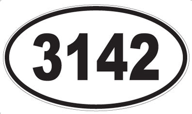 3142 - Oval Sticker