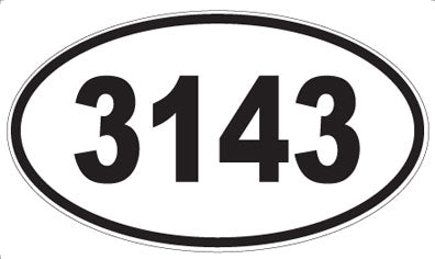 3143 - Oval Sticker