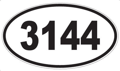 3144 - Oval Sticker