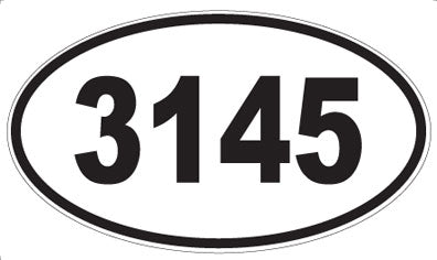 3145 - Oval Sticker