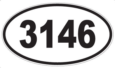 3146 - Oval Sticker