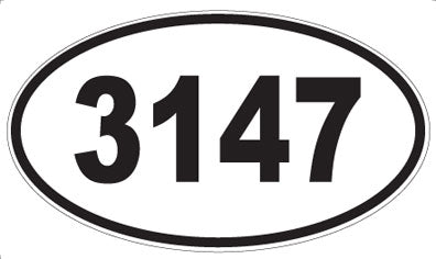 3147 - Oval Sticker