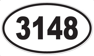 3148 - Oval Sticker