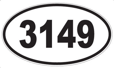 3149 - Oval Sticker
