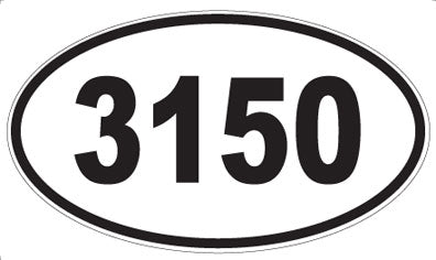 3150 - Oval Sticker