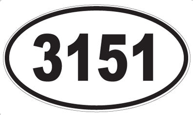 3151 - Oval Sticker