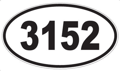 3152 - Oval Sticker