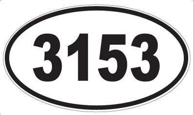 3153 - Oval Sticker