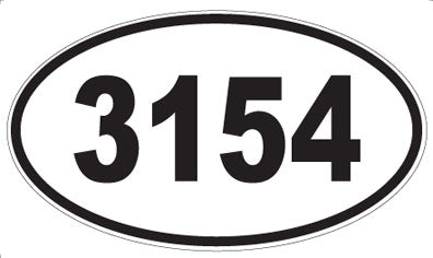 3154 - Oval Sticker