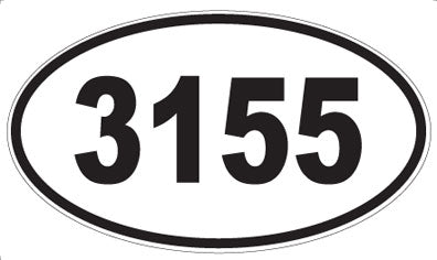 3155 - Oval Sticker