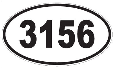 3156 - Oval Sticker