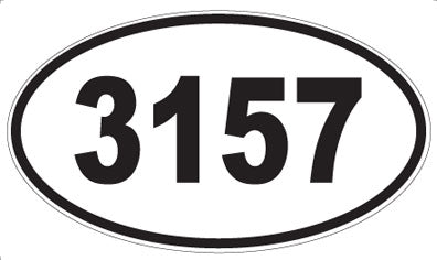 3157 - Oval Sticker