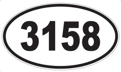 3158 - Oval Sticker