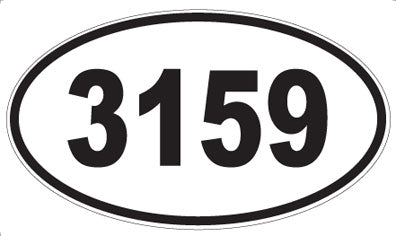 3159 - Oval Sticker