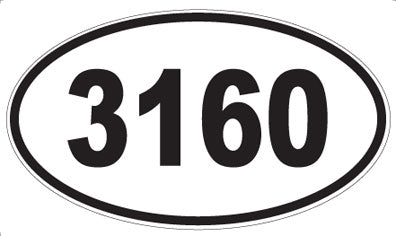 3160 - Oval Sticker