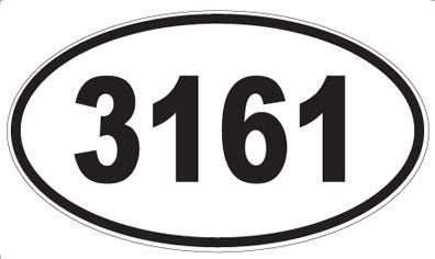 3161 - Oval Sticker