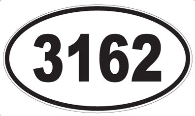 3162 - Oval Sticker