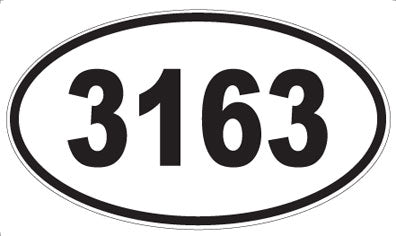 3163 - Oval Sticker