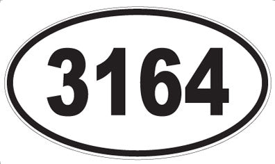 3164 - Oval Sticker