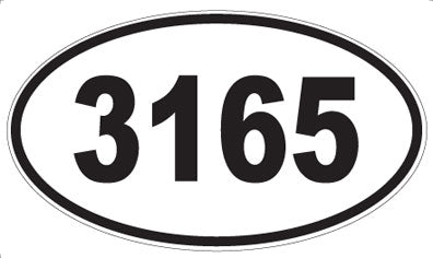 3165 - Oval Sticker