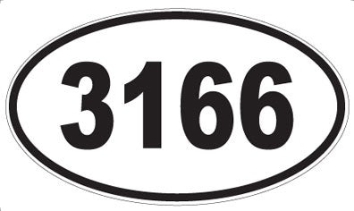 3166 - Oval Sticker