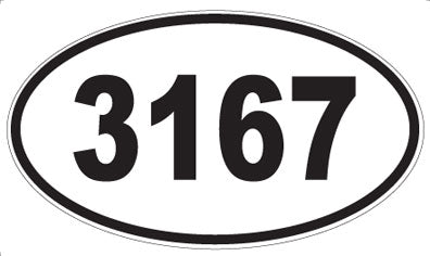 3167 - Oval Sticker