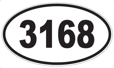 3168 - Oval Sticker
