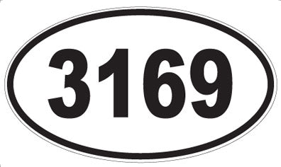 3169 - Oval Sticker