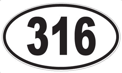 316 - Oval Sticker