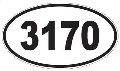 3170 - Oval Sticker