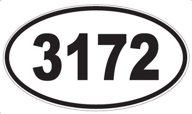 3172 - Oval Sticker