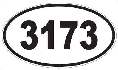 3173 - Oval Sticker