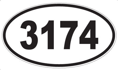 3174 - Oval Sticker