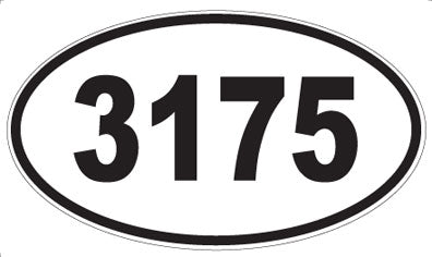 3175 - Oval Sticker