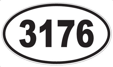 3176 - Oval Sticker