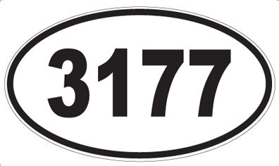 3177 - Oval Sticker