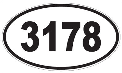 3178 - Oval Sticker