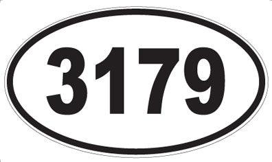 3179 - Oval Sticker