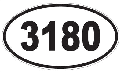 3180 - Oval Sticker