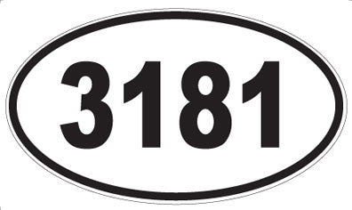 3181 - Oval Sticker
