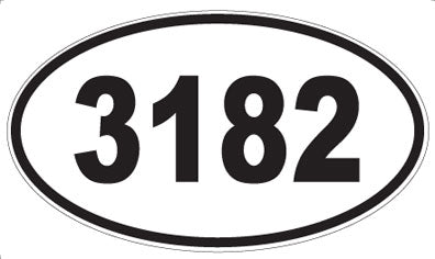 3182 - Oval Sticker