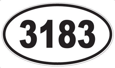 3183 - Oval Sticker
