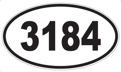 3184 - Oval Sticker