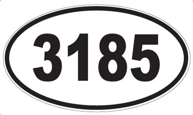 3185 - Oval Sticker