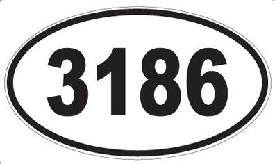 3186 - Oval Sticker