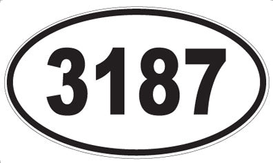 3187 - Oval Sticker